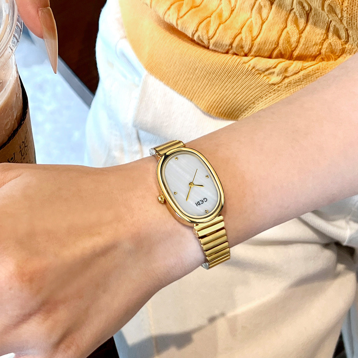 Goldie 52122 Bamboo-Joint Steel Strap Quartz Women’s Watch