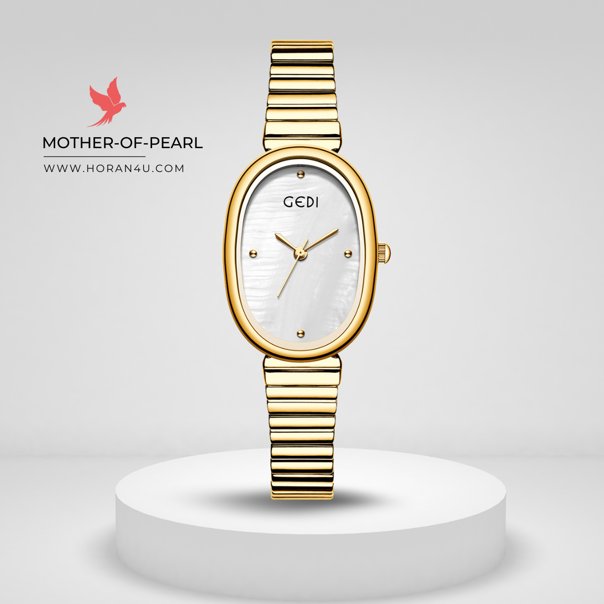 Goldie 52122 Bamboo-Joint Steel Strap Quartz Women’s Watch